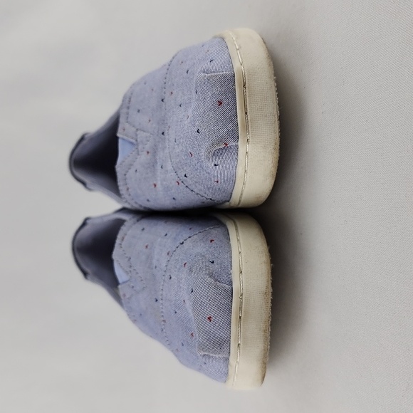 ⭐️3/ $30⭐️ TOMS Classics Heart Motif Woven Kids Espadrilles Slip-on Blue Size 2 - Picture 6 of 15